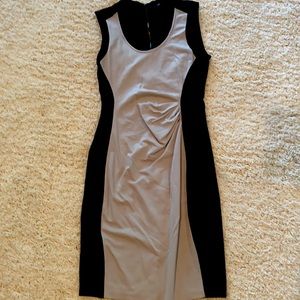 Kenneth Cole Black and Tan sleeveless dress